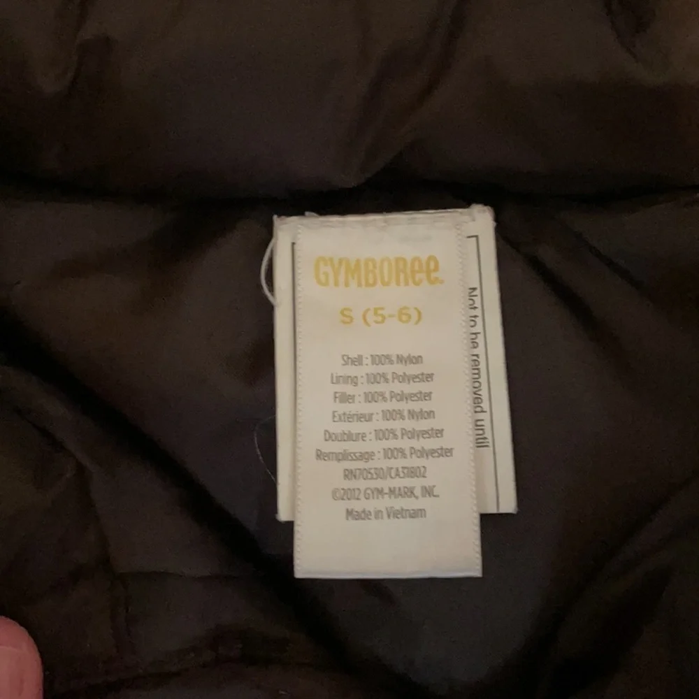 GYMBOREE ALPINE PATROL BROWN HOODED PUFFER JACKET boys size Small (5-6)